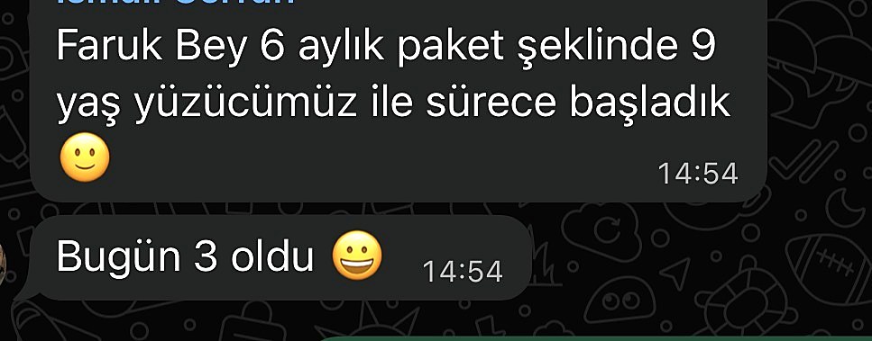 Müşteri mesajı